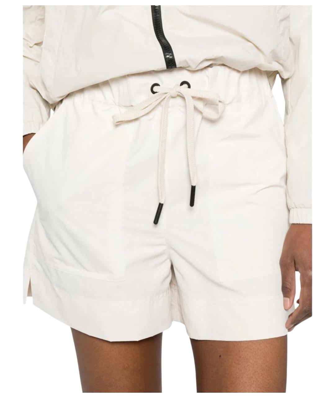MONCLER GRENOBLE Белые полиэстеровые шорты, фото 5