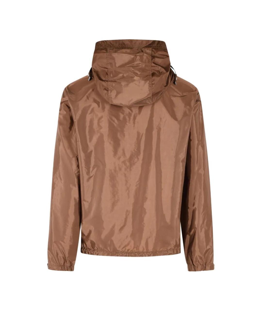 MONCLER Коричневая полиамидовая куртка, фото 2