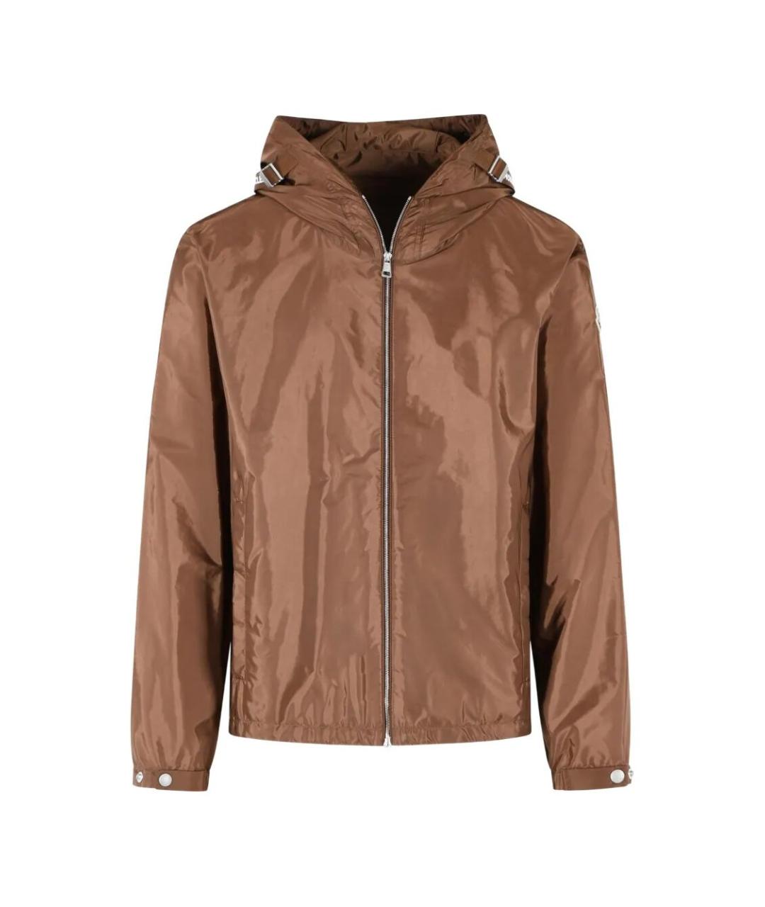 MONCLER Коричневая полиамидовая куртка, фото 1