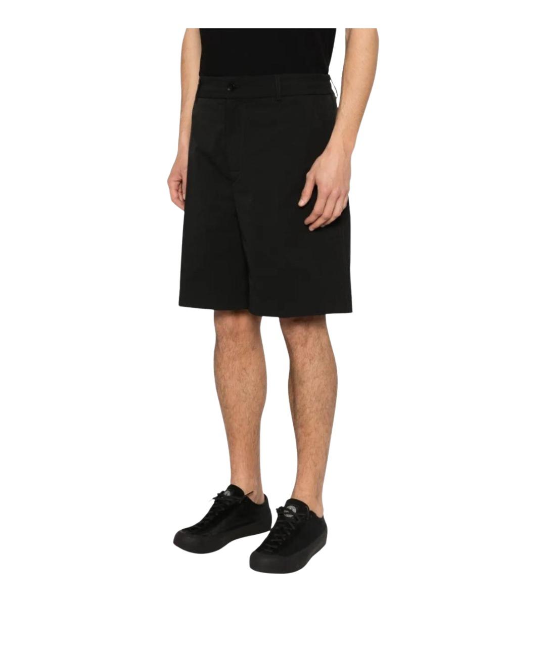 MONCLER Черные полиэстеровые шорты, фото 5