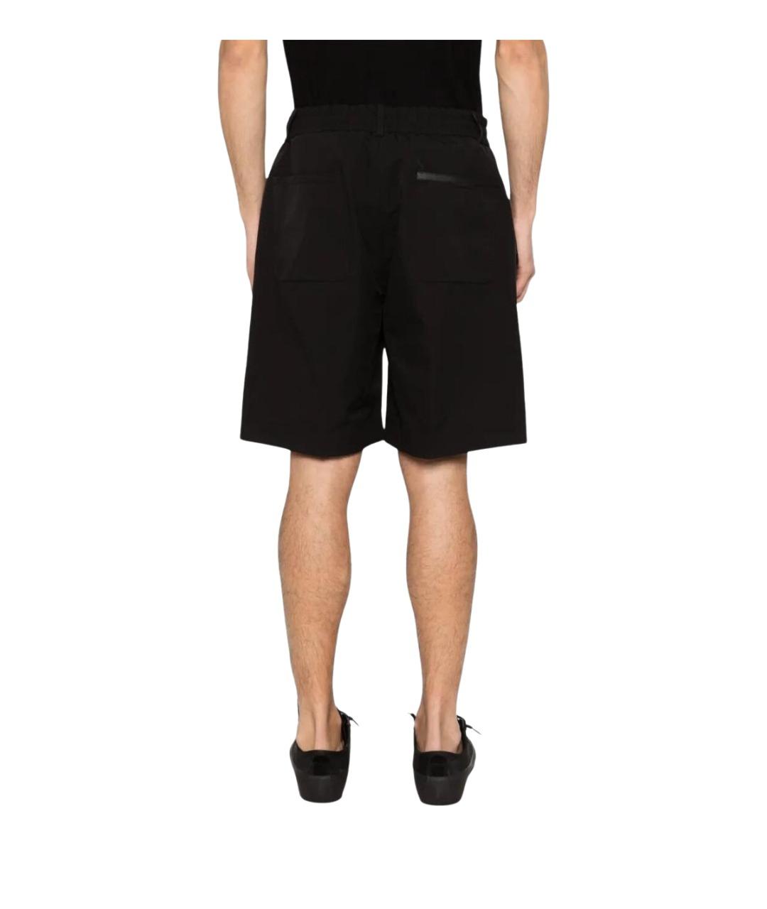 MONCLER Черные полиэстеровые шорты, фото 4