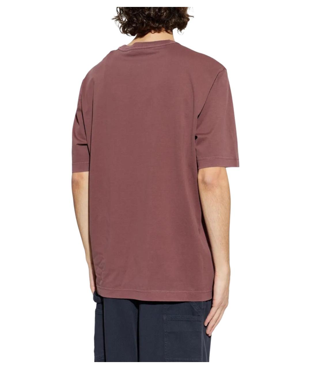 MONCLER Красная хлопковая футболка, фото 3