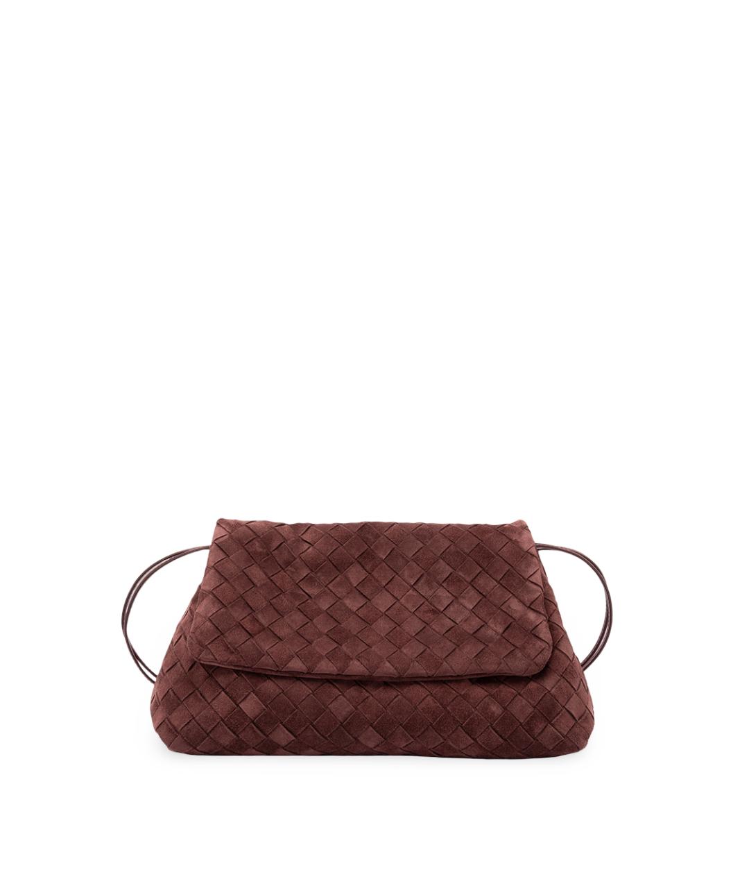 BOTTEGA VENETA Коричневая замшевая сумка через плечо, фото 1