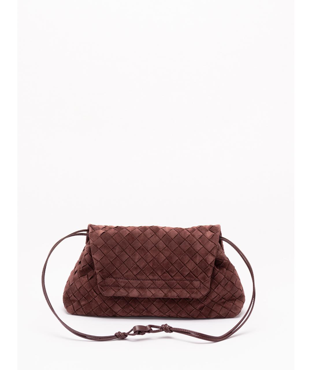 BOTTEGA VENETA Коричневая замшевая сумка через плечо, фото 2