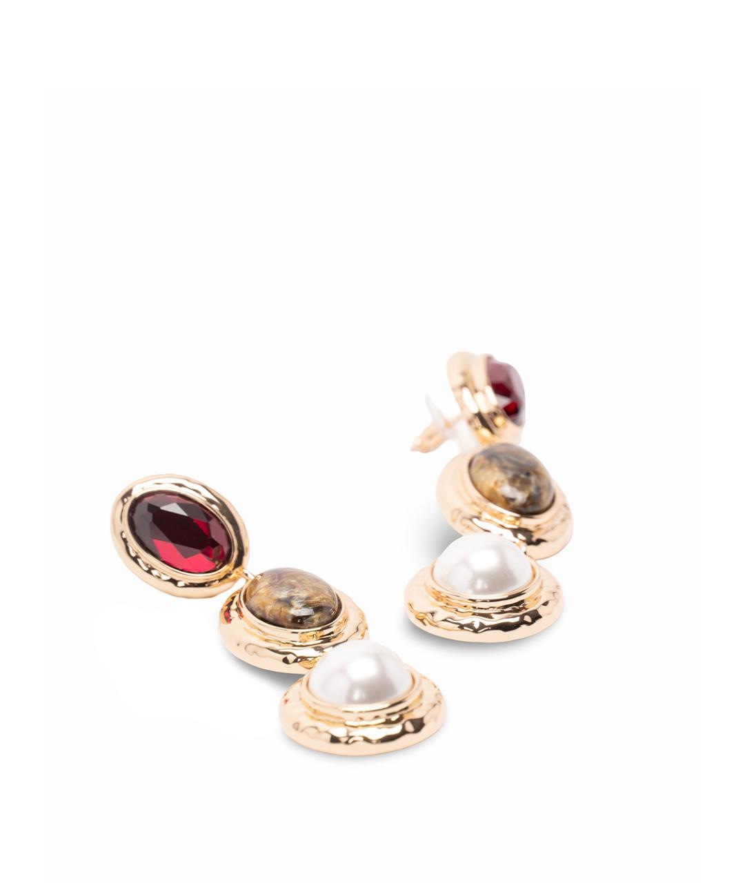 SELF-PORTRAIT Золотые латунные серьги, фото 1