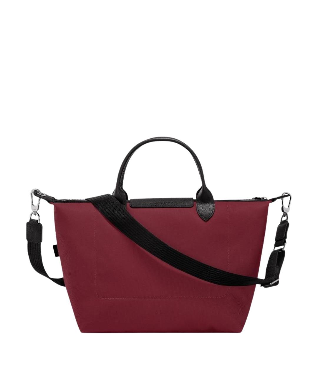 LONGCHAMP Бордовая синтетическая сумка с короткими ручками, фото 2