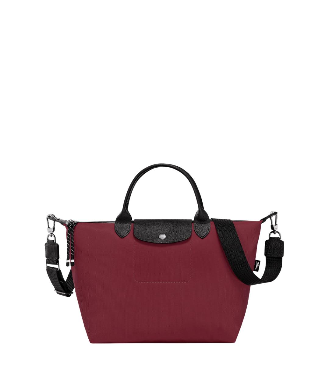 LONGCHAMP Бордовая синтетическая сумка с короткими ручками, фото 5
