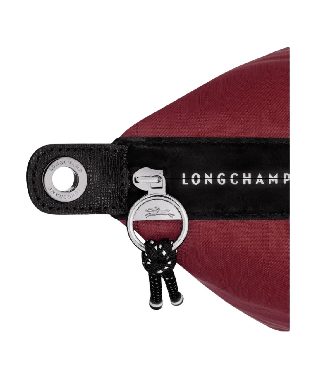 LONGCHAMP Бордовая синтетическая сумка с короткими ручками, фото 4