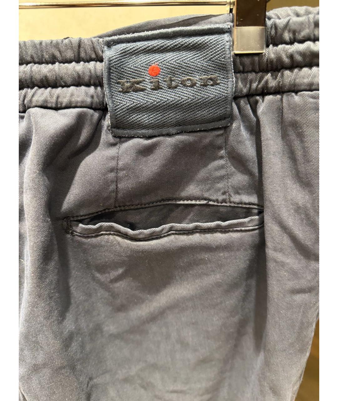 KITON Темно-синие повседневные брюки, фото 3