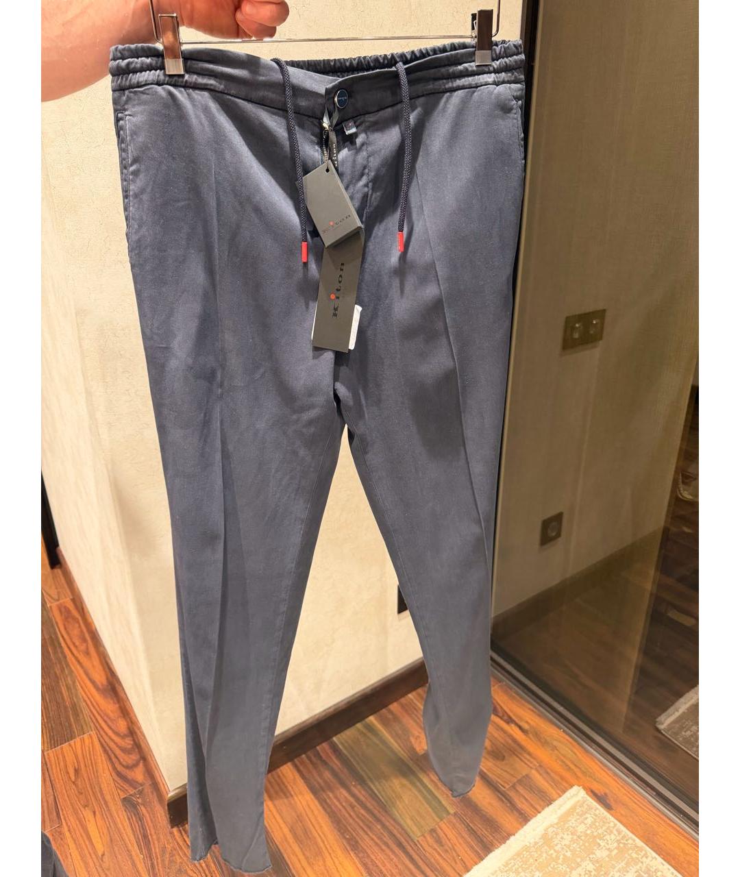 KITON Темно-синие повседневные брюки, фото 5