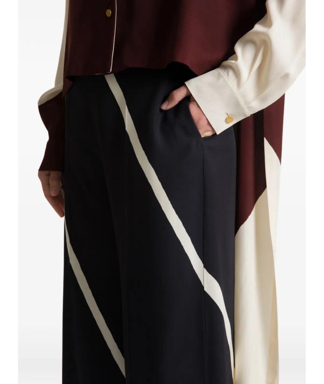 ALBERTA FERRETTI Черные вискозные прямые брюки, фото 3