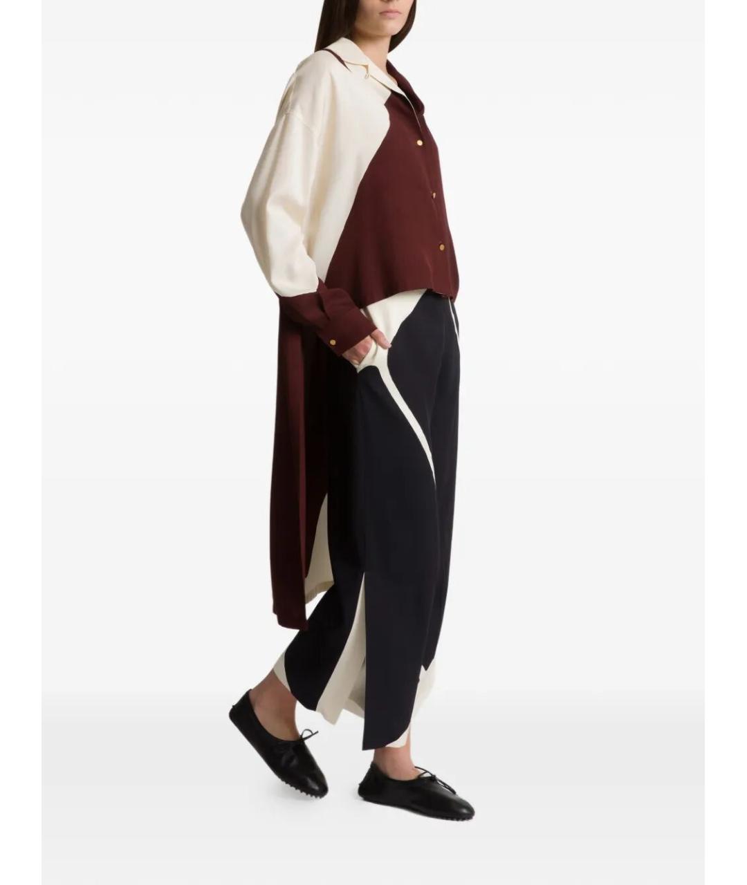 ALBERTA FERRETTI Черные вискозные прямые брюки, фото 2