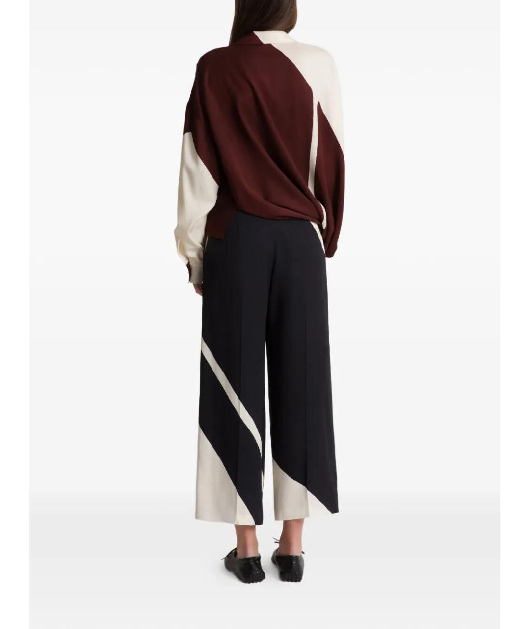 ALBERTA FERRETTI Черные вискозные прямые брюки, фото 4