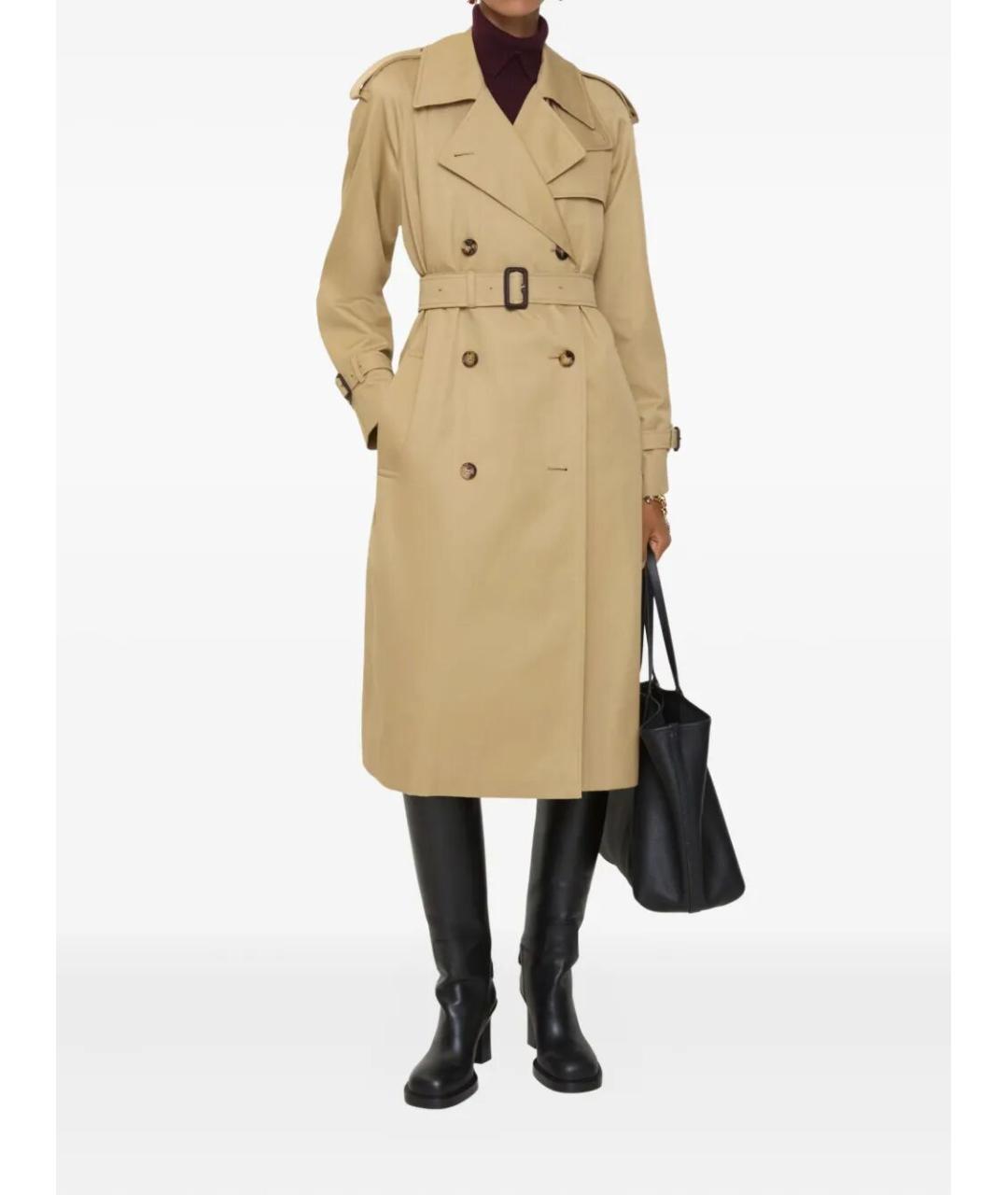 BURBERRY Бежевый хлопковый тренч/плащ, фото 2