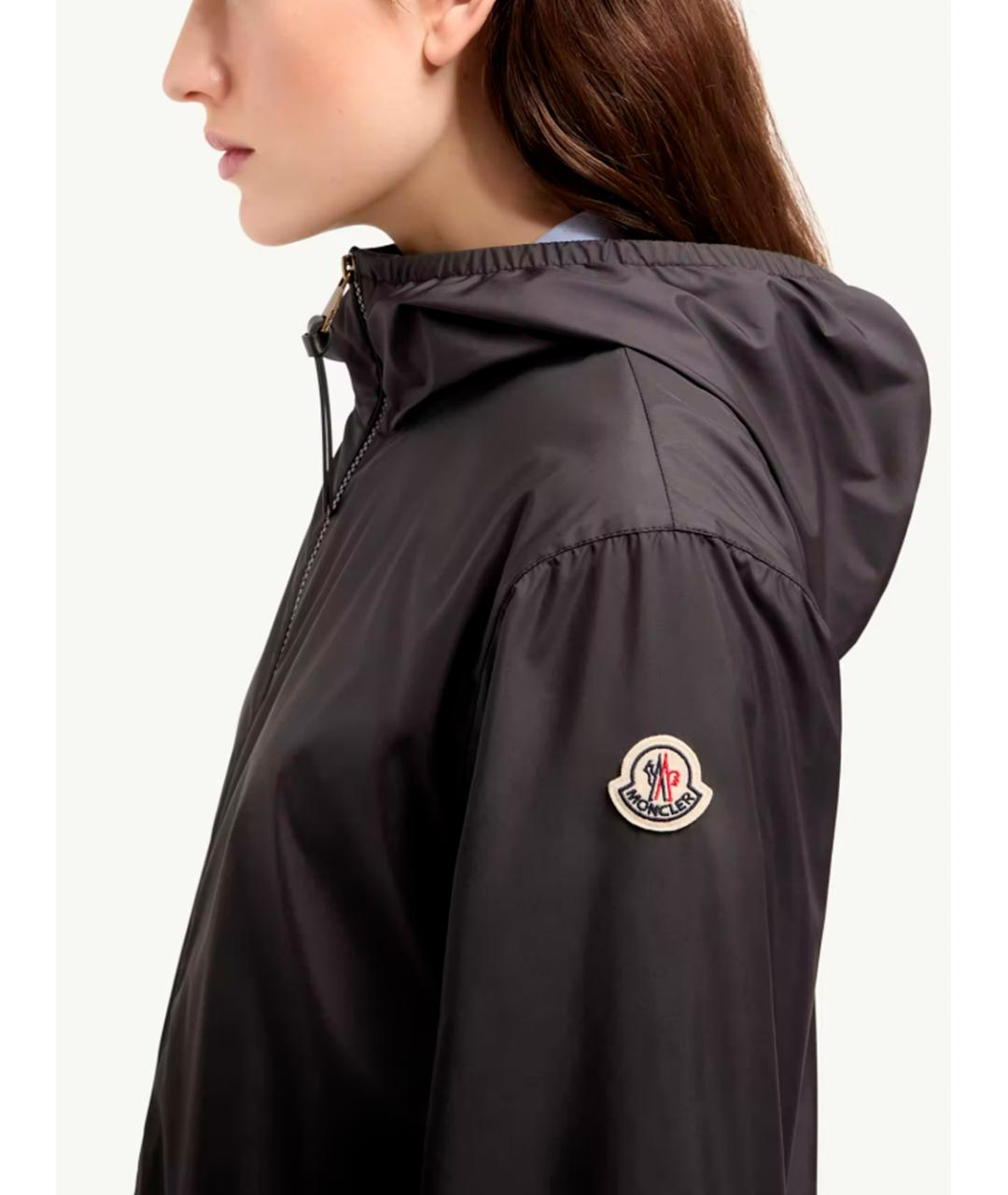 MONCLER Черная полиэстеровая куртка, фото 5