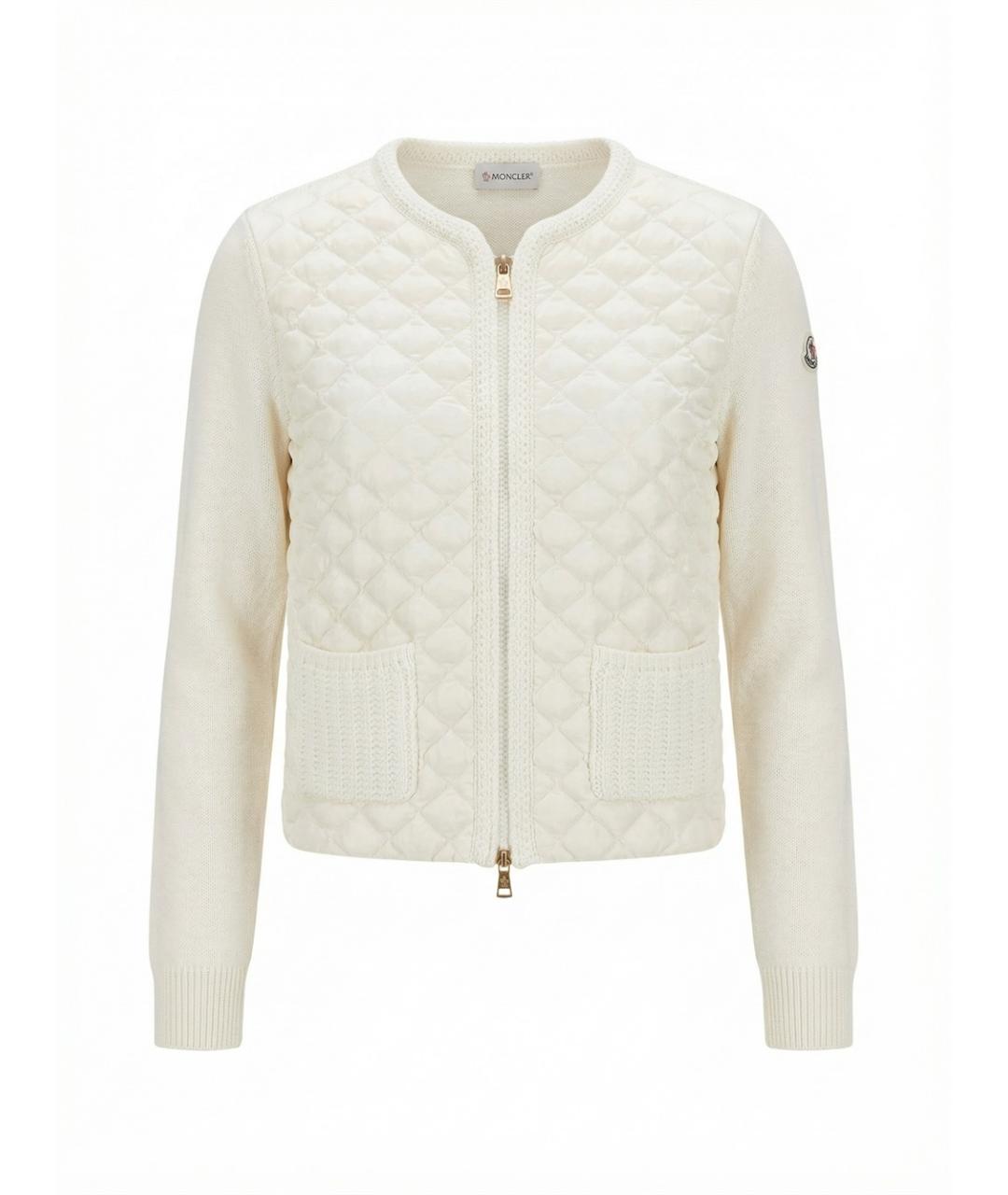 MONCLER Бежевый полиамидовый кардиган, фото 1
