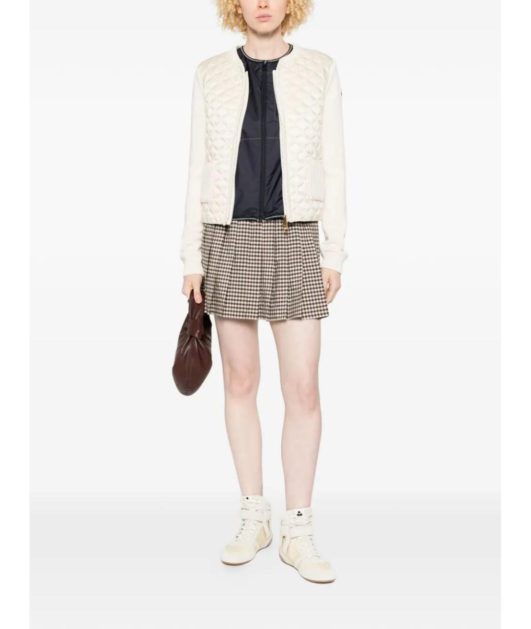 MONCLER Бежевый полиамидовый кардиган, фото 2