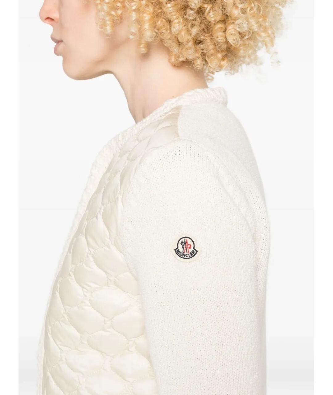 MONCLER Бежевый полиамидовый кардиган, фото 4