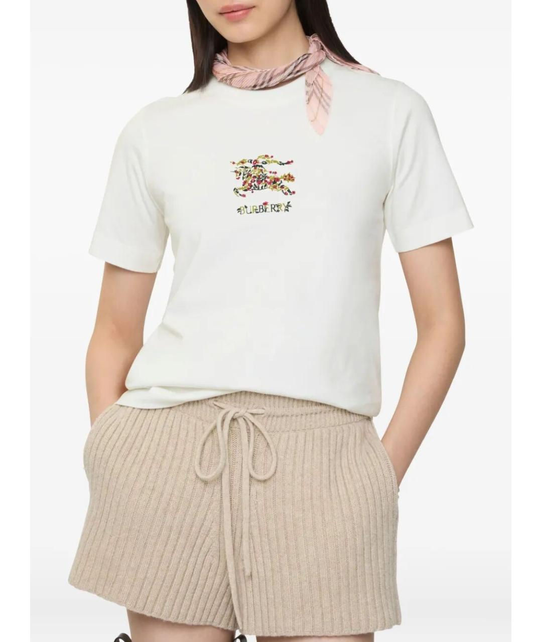 BURBERRY Хлопковая футболка, фото 2