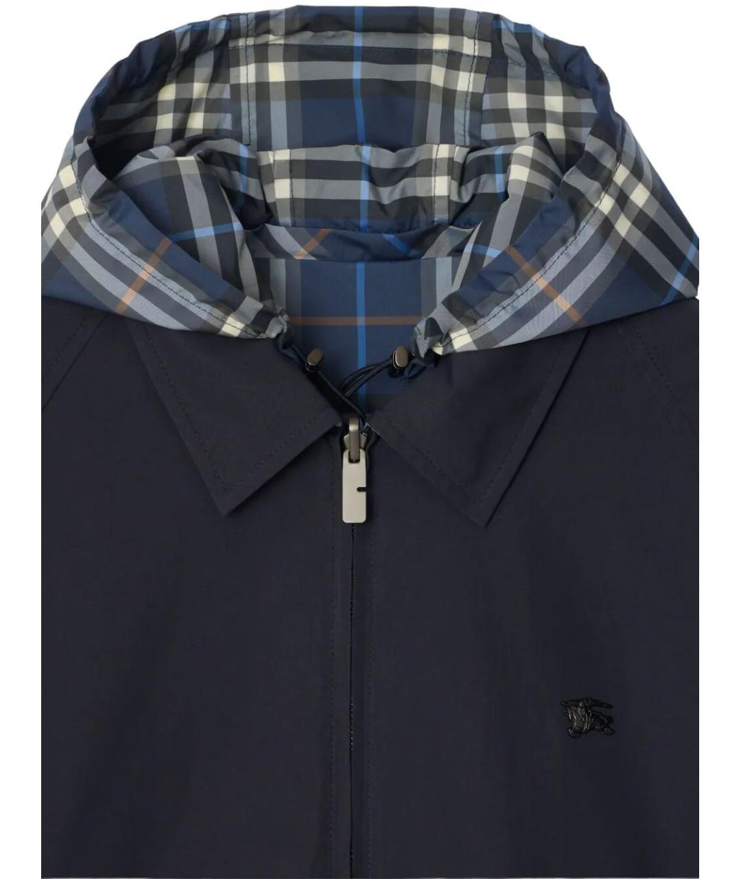 BURBERRY Синяя хлопковая куртка, фото 2