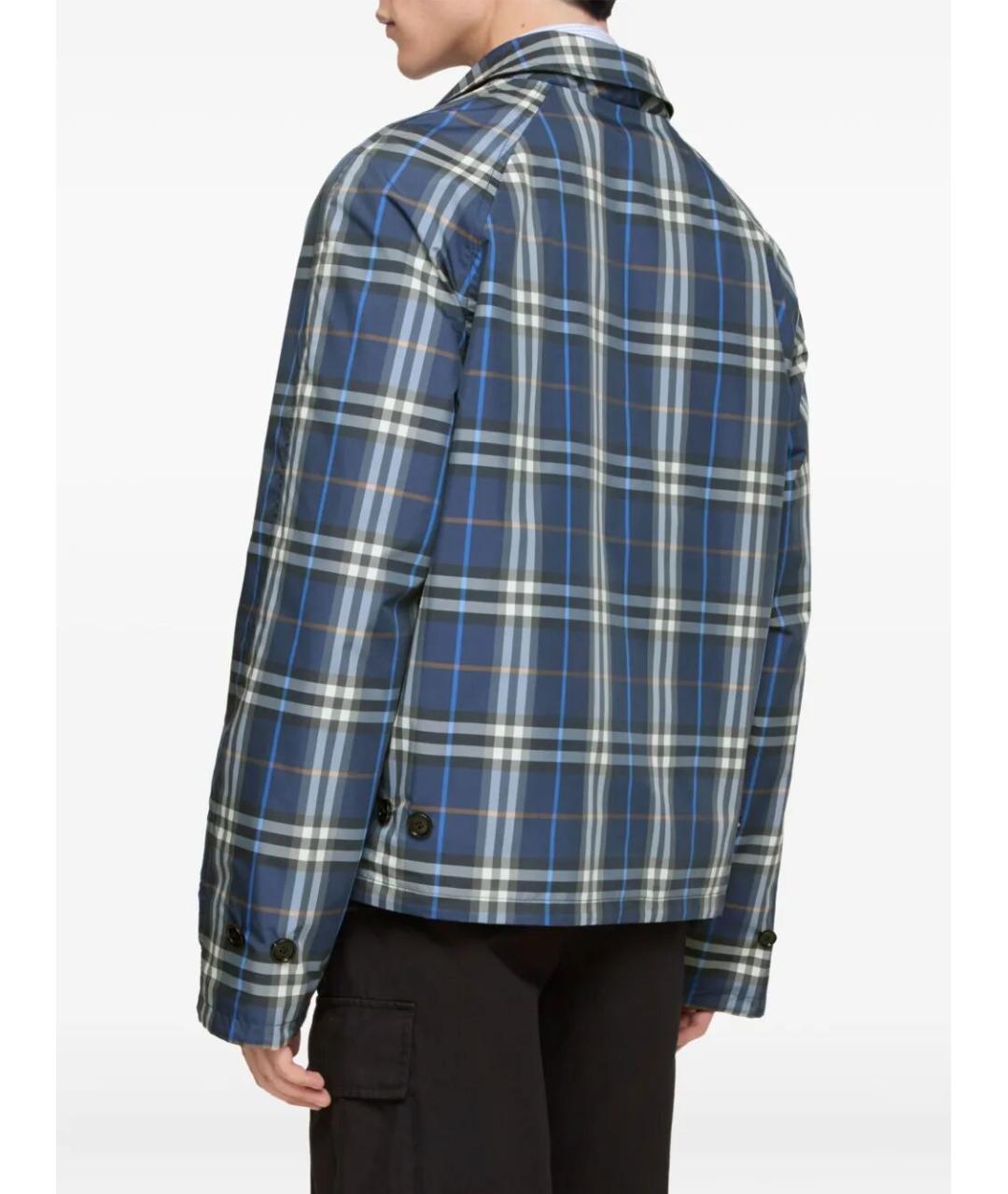 BURBERRY Синяя хлопковая куртка, фото 3