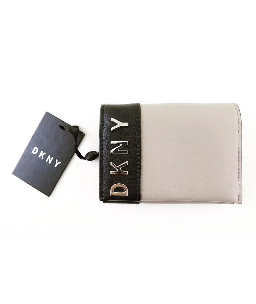 DKNY Бежевый кожаный кошелек, фото 6