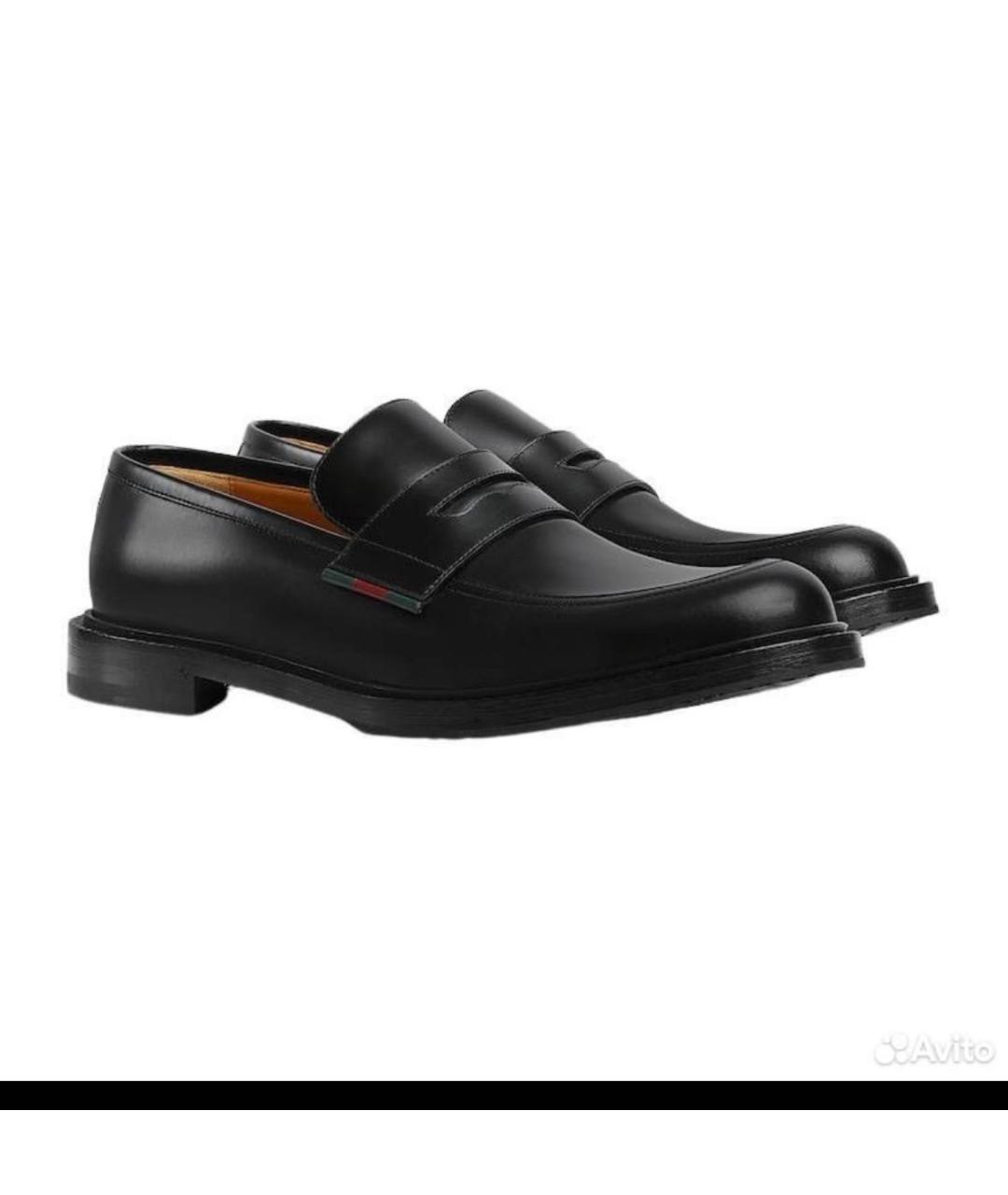 GUCCI Черные кожаные лоферы, фото 2