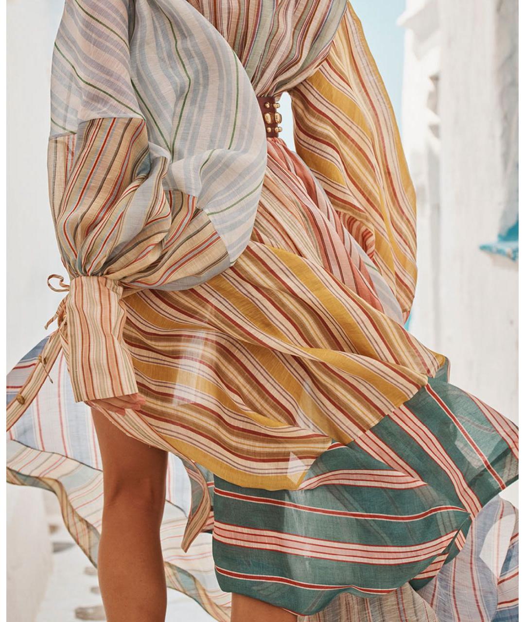 ZIMMERMANN Мульти шелковое коктейльное платье, фото 4