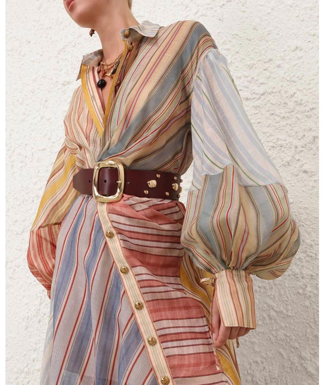 ZIMMERMANN Мульти шелковое коктейльное платье, фото 6