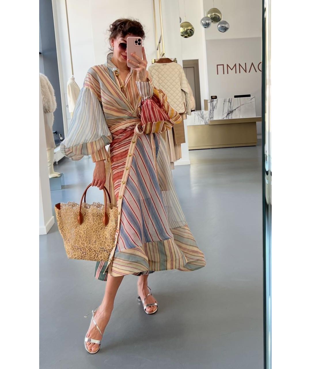 ZIMMERMANN Мульти шелковое коктейльное платье, фото 7