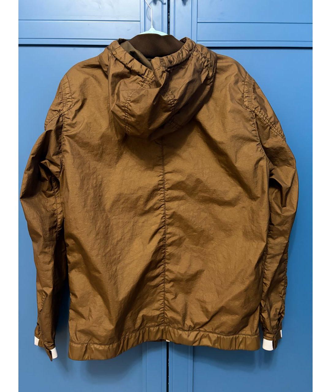 STONE ISLAND Коричневая полиамидовая куртка, фото 2