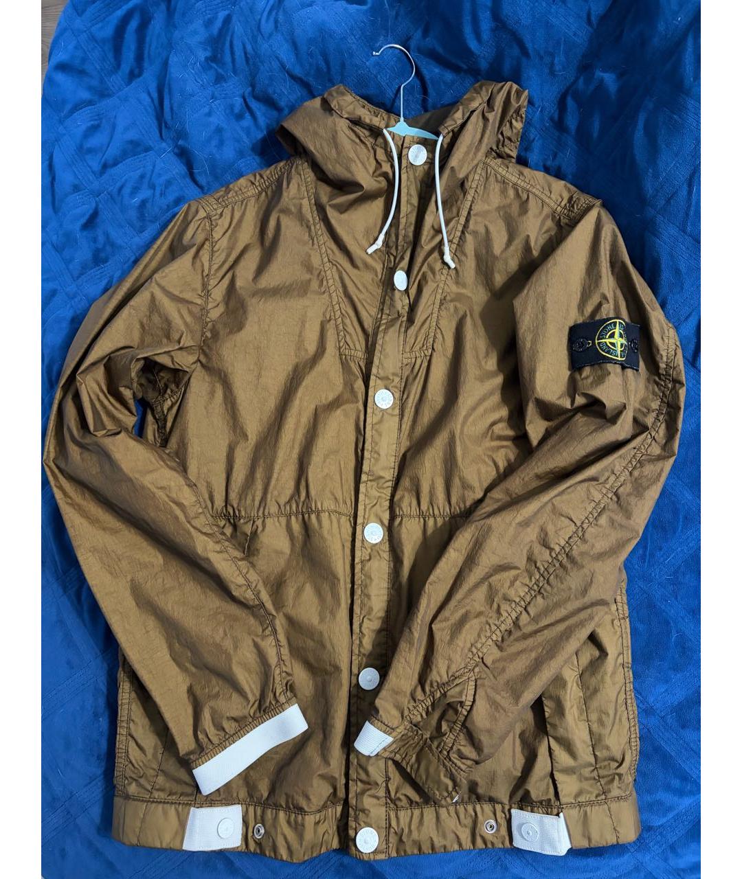 STONE ISLAND Коричневая полиамидовая куртка, фото 7