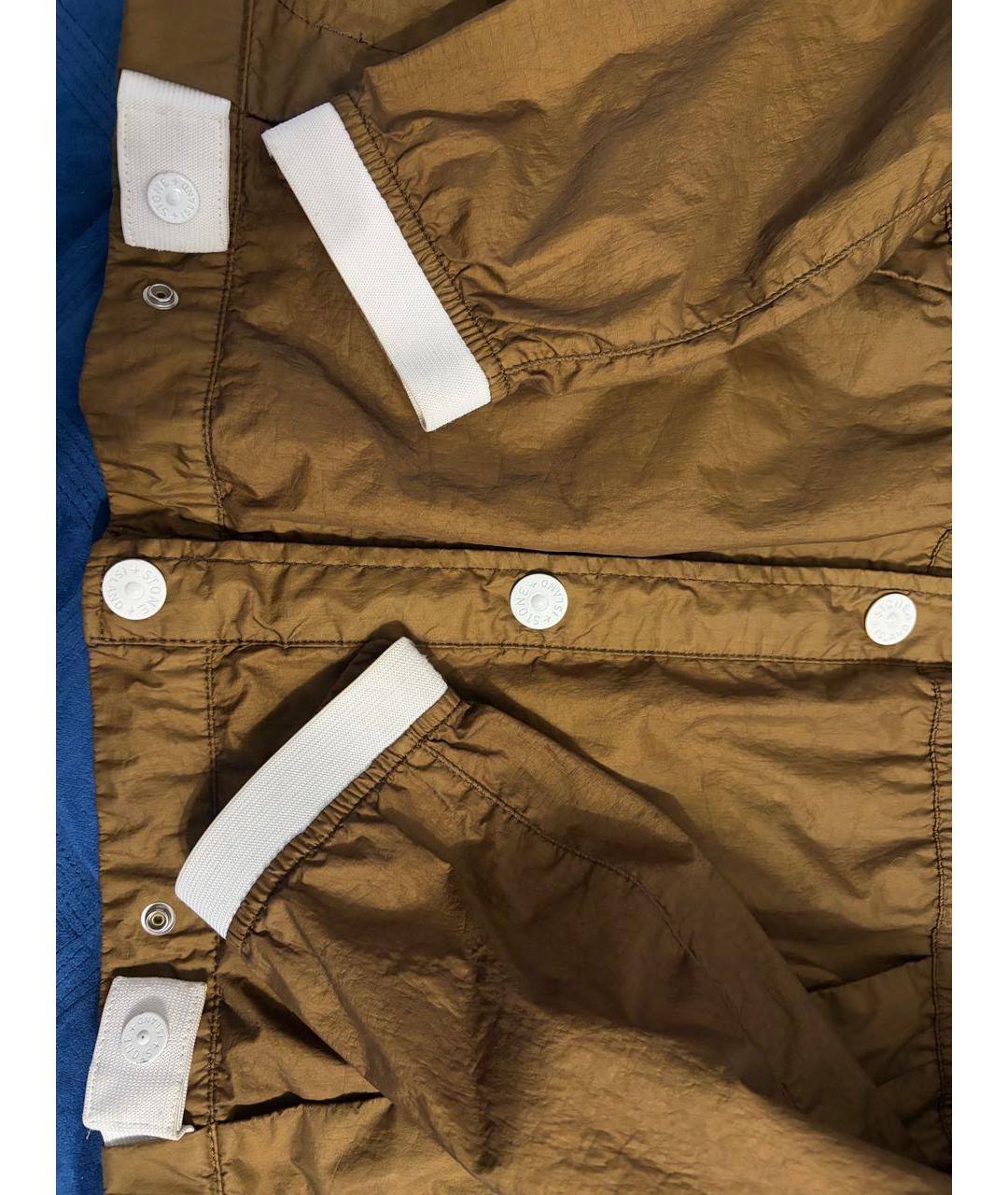 STONE ISLAND Коричневая полиамидовая куртка, фото 8