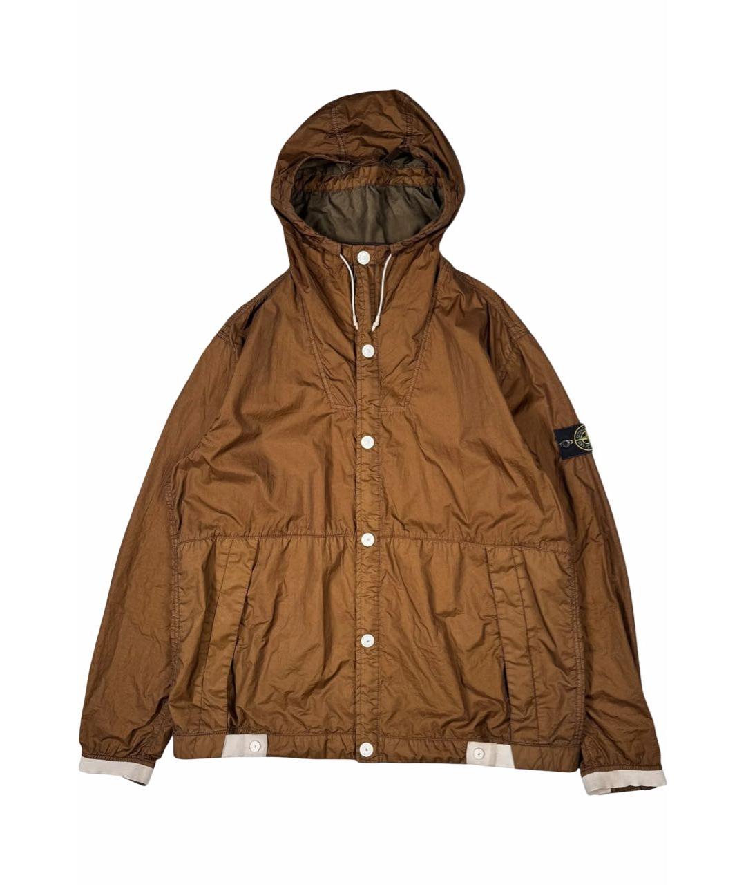 STONE ISLAND Коричневая полиамидовая куртка, фото 9