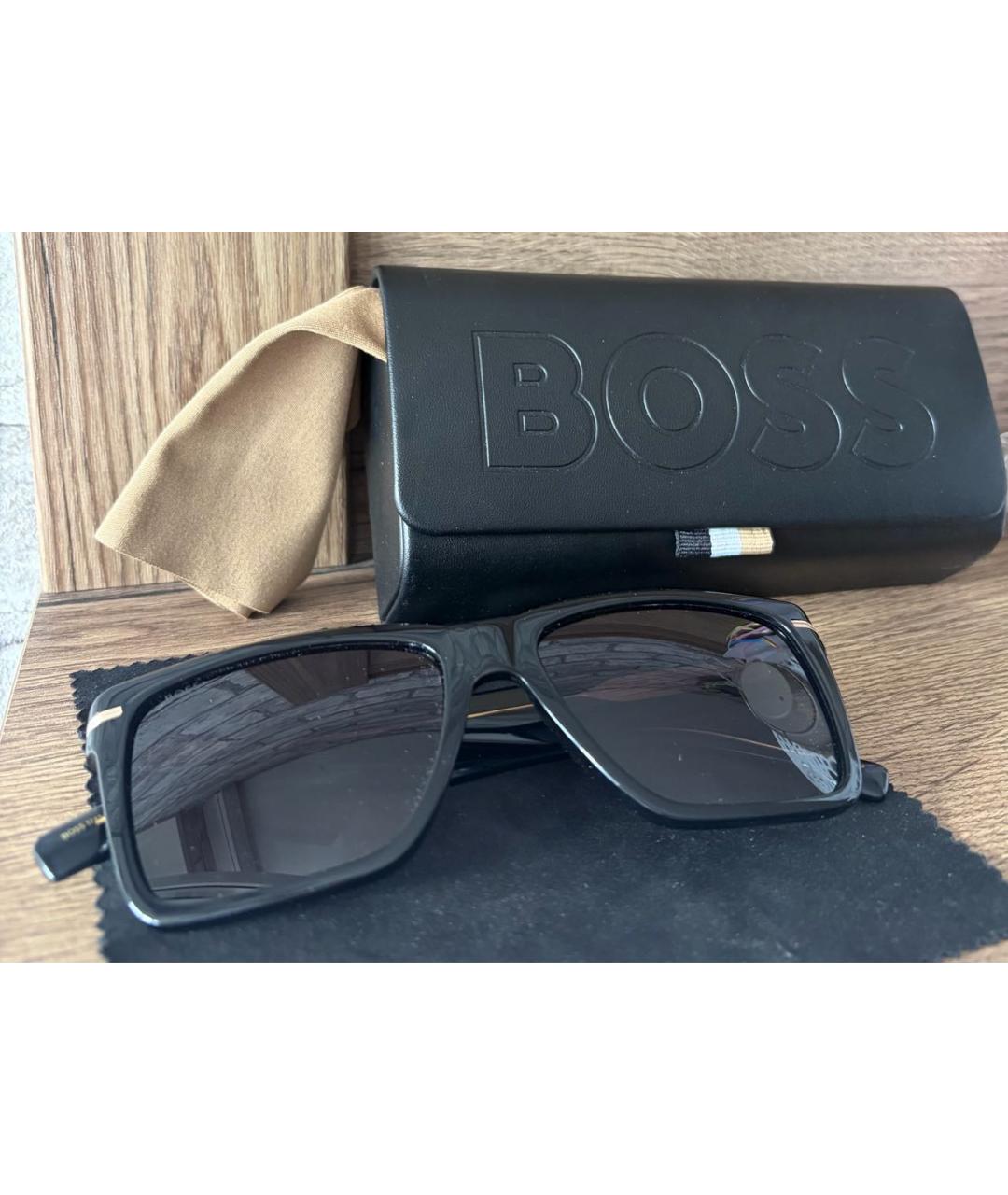 HUGO BOSS Черные пластиковые солнцезащитные очки, фото 4