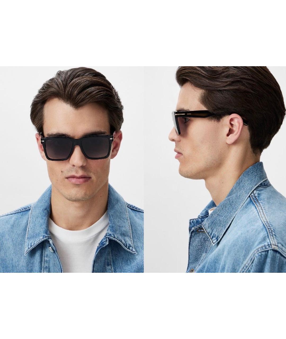 HUGO BOSS Черные пластиковые солнцезащитные очки, фото 5