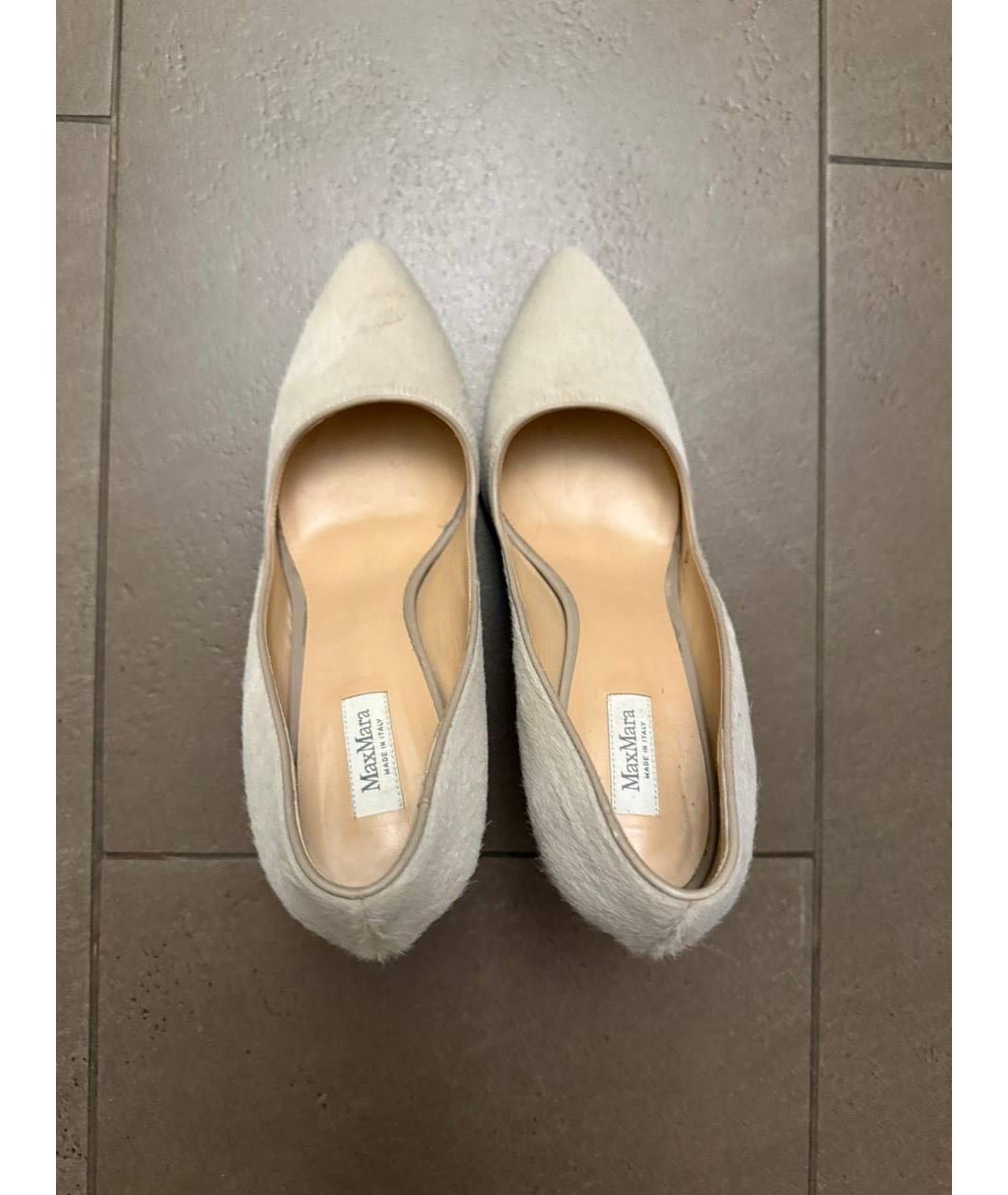 'S MAX MARA Бежевые туфли из экзотической кожи, фото 3