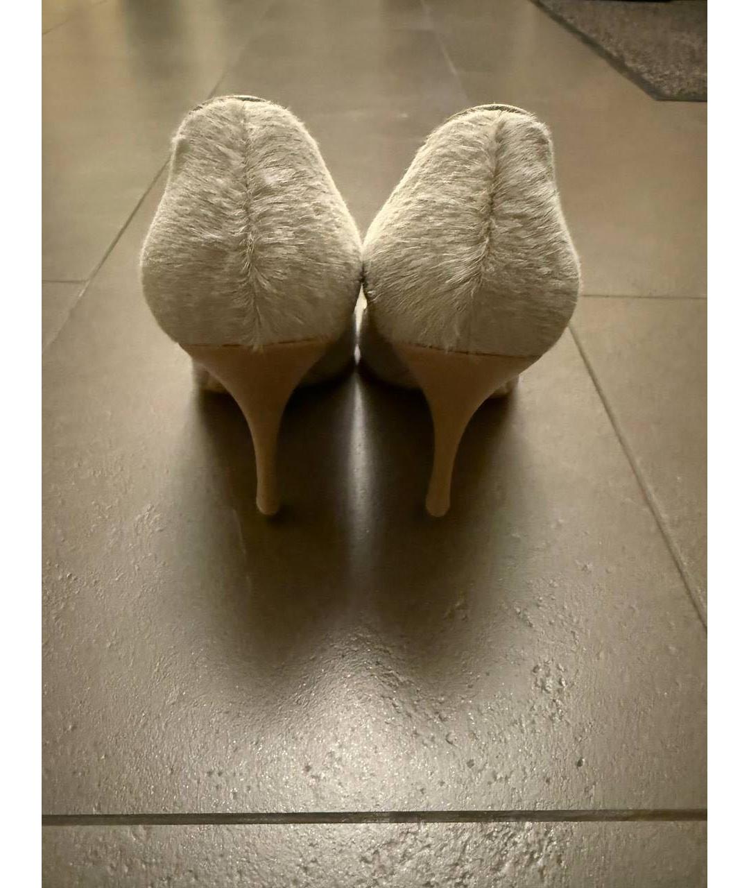 'S MAX MARA Бежевые туфли из экзотической кожи, фото 4