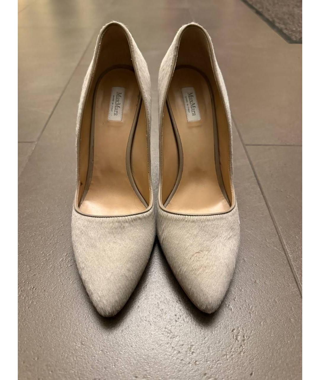 'S MAX MARA Бежевые туфли из экзотической кожи, фото 2