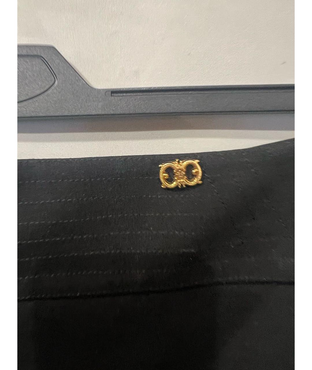 ROBERTO CAVALLI Черная вискозная юбка миди, фото 2