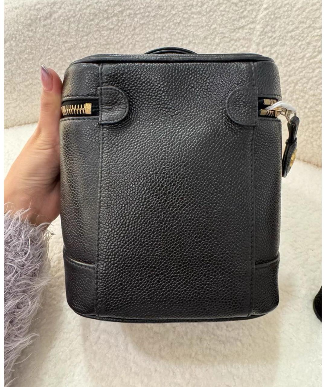 CHANEL Черная кожаная косметичка, фото 3