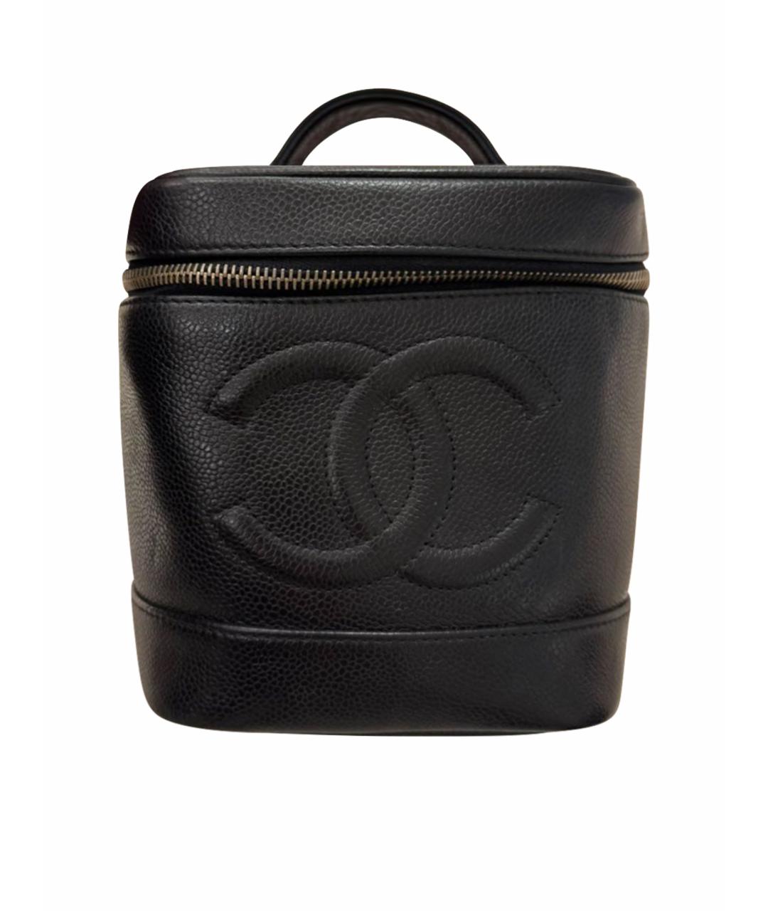 CHANEL Черная кожаная косметичка, фото 1