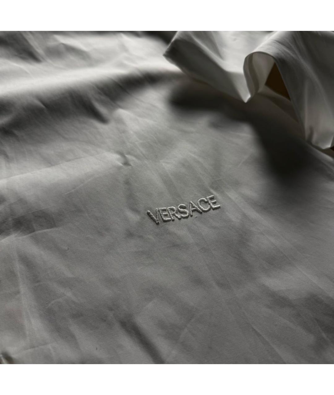 VERSACE Белая хлопковая классическая рубашка, фото 3
