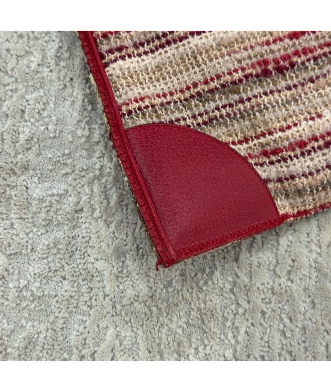 PRADA Красная твидовая сумка тоут, фото 6
