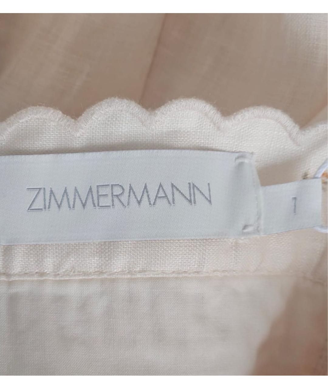 ZIMMERMANN Бежевый льняной сарафан, фото 7