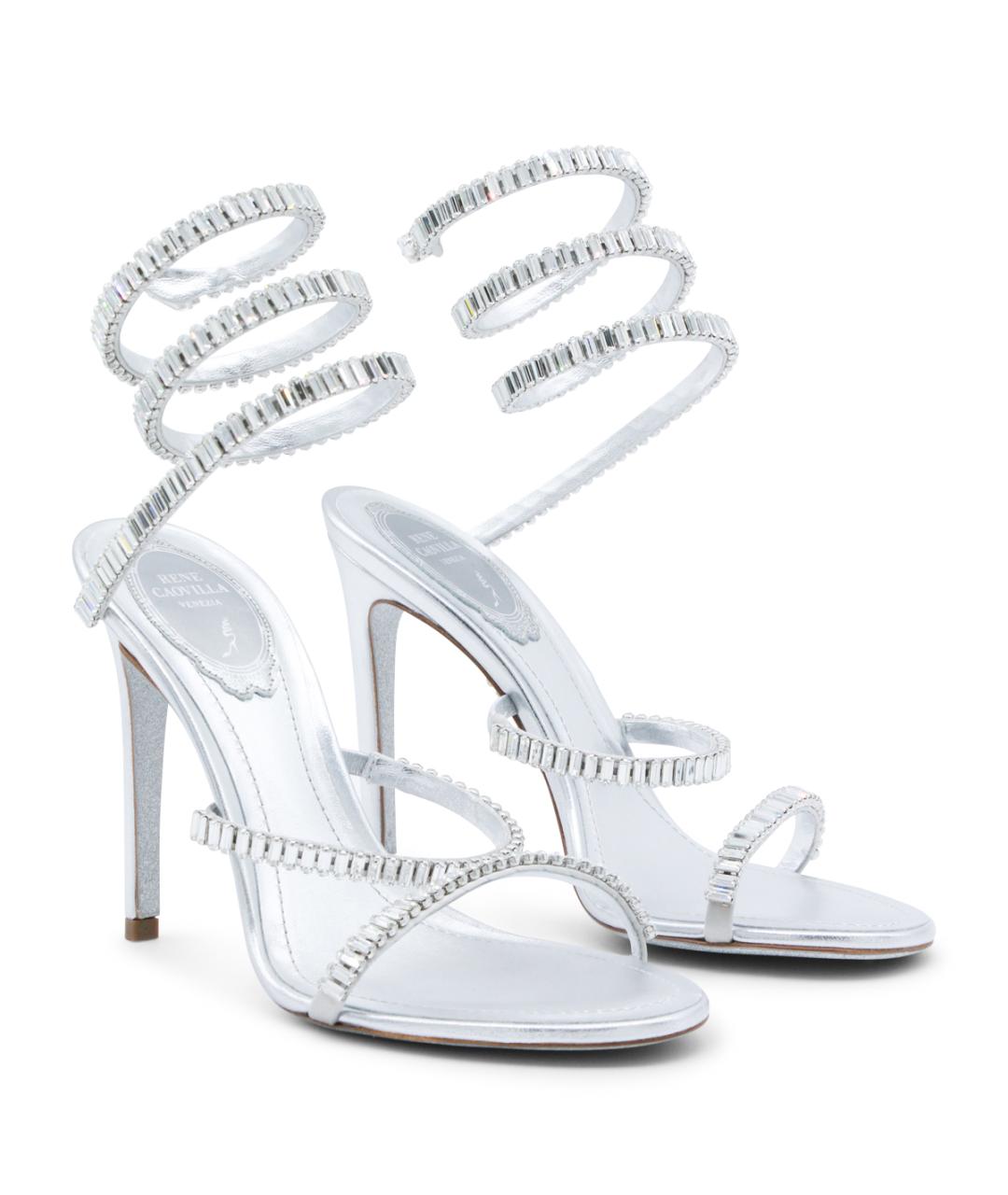 RENE CAOVILLA Серебряные босоножки, фото 2