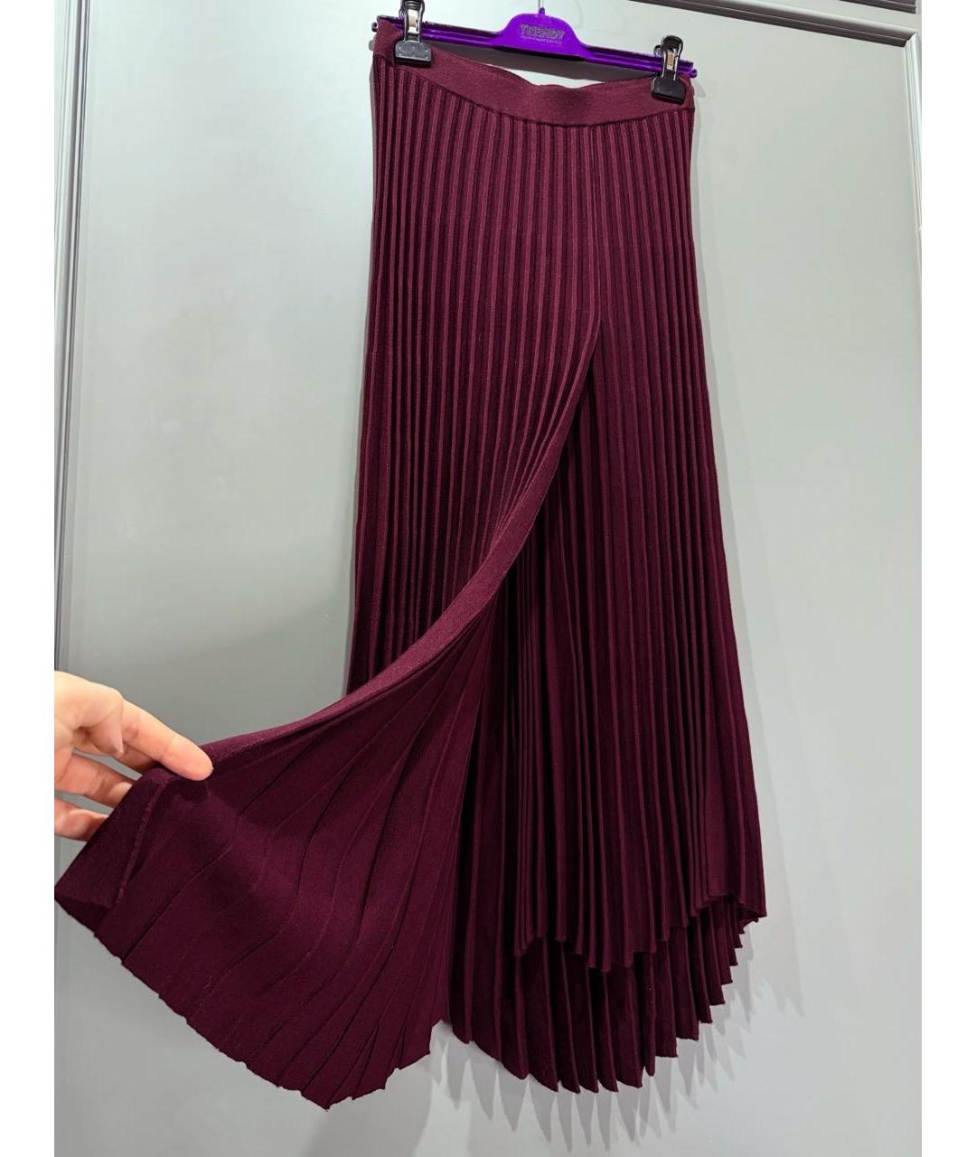 MRZ Бордовая шерстяная юбка макси, фото 4