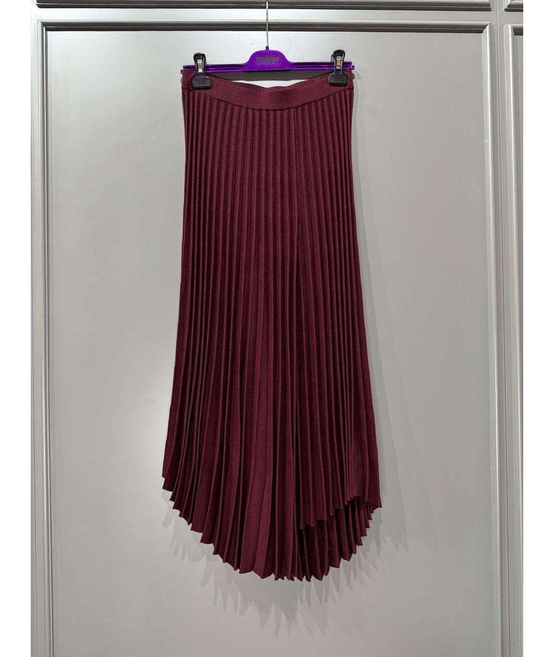 MRZ Бордовая шерстяная юбка макси, фото 2