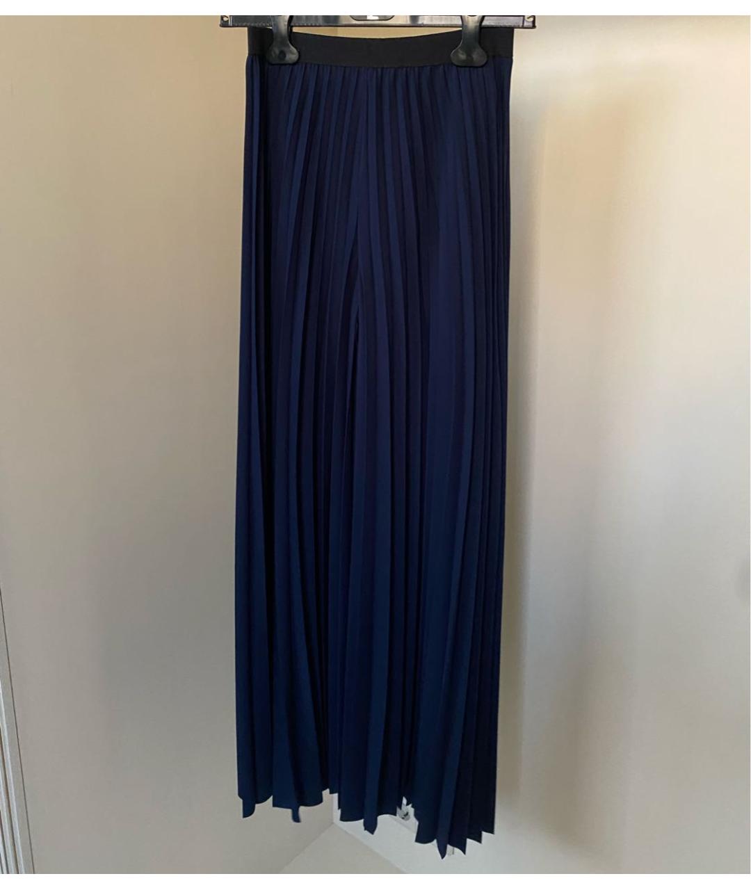 FABIANA FILIPPI Темно-синяя полиэстеровая юбка макси, фото 6
