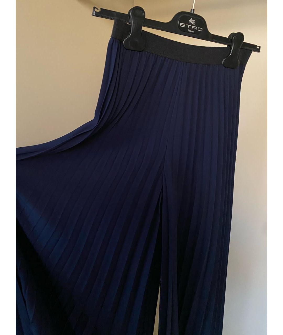 FABIANA FILIPPI Темно-синяя полиэстеровая юбка макси, фото 7
